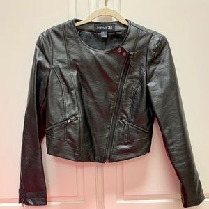 Faux Leather Moto Jacket